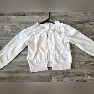 Girls Gymboree White Sweater Size S 5/6